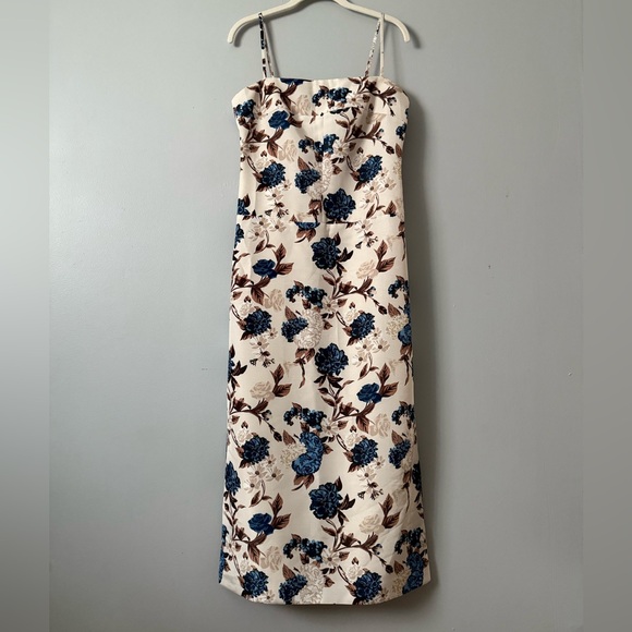 Tory Burch Dresses & Skirts - TORY BURCH FLORAL PRINT OTTOMAN MIDI DRESS